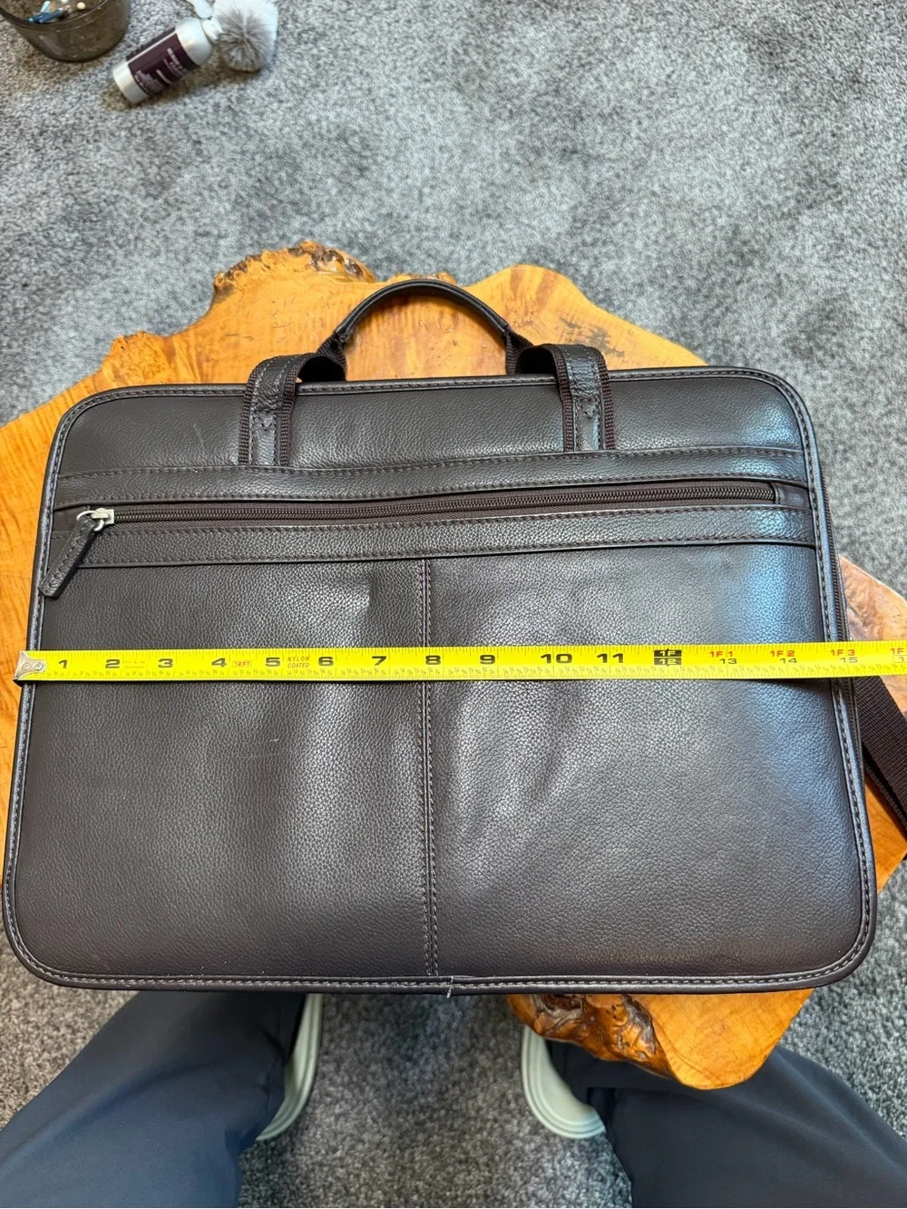 Vintage Wilsons Leather Brown Briefcase Laptop Messenger Travel Bag Multi-Pocket